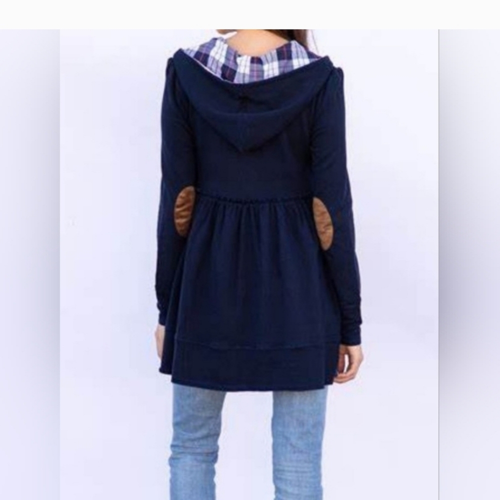 Evy's Tree Sophie Navy Blue Hooded Jacket L - Picture 3 of 6